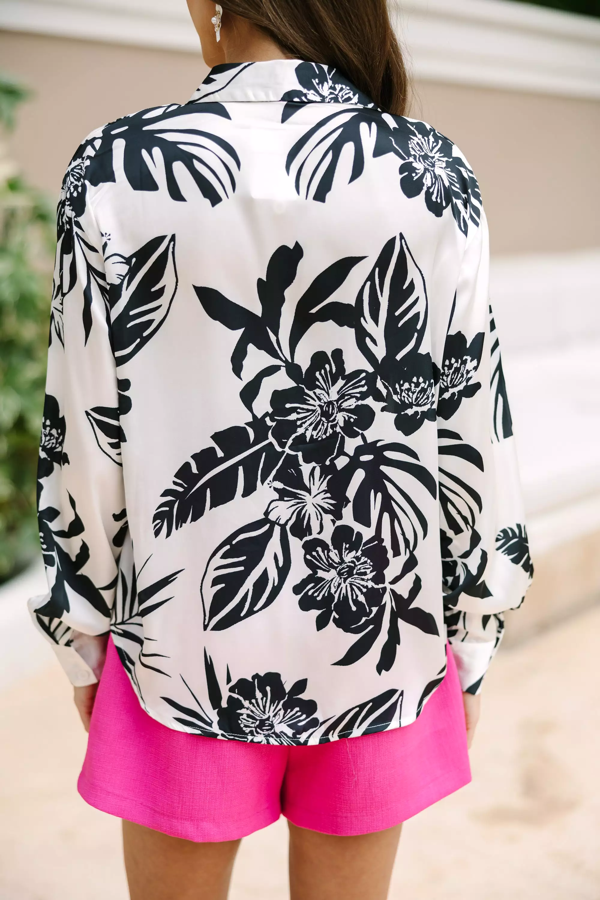 Feel The Love Ivory White Floral Blouse