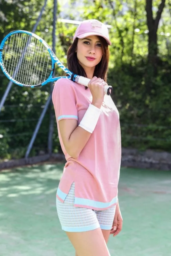 Fitted Tencel Tennis Dress & Shorts Set