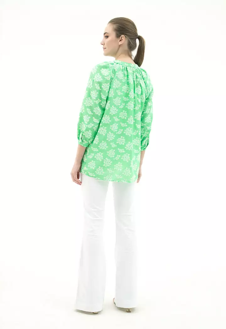 Floral Motif Embroidered Blouse