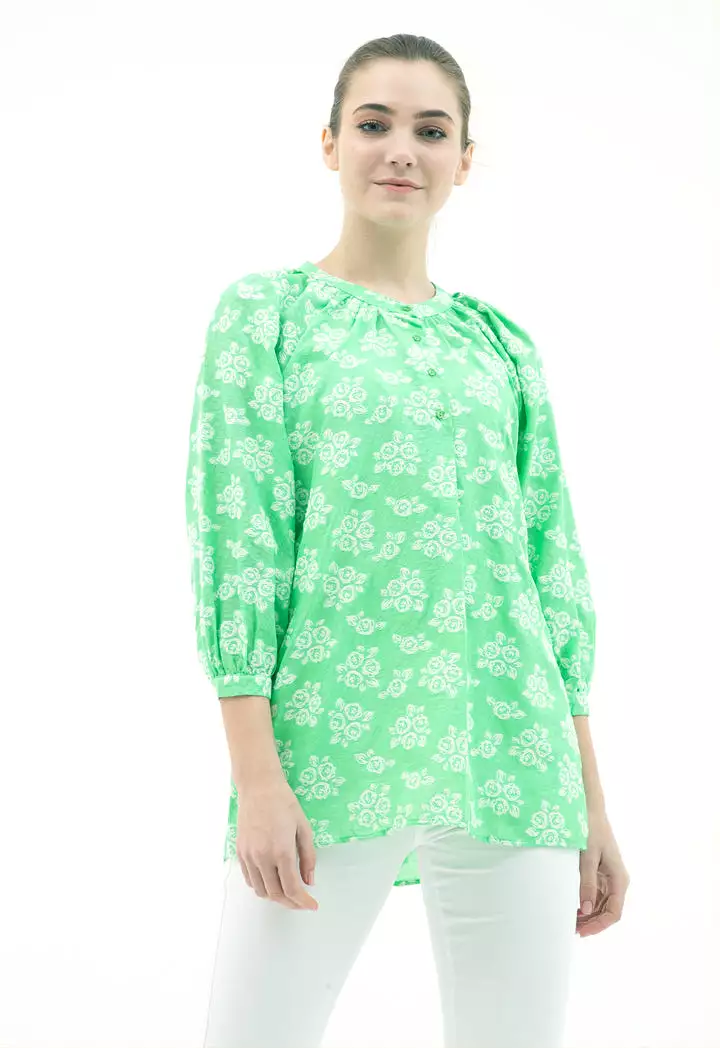 Floral Motif Embroidered Blouse