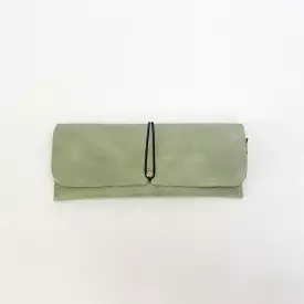 Gia leather sage sunglass pouch