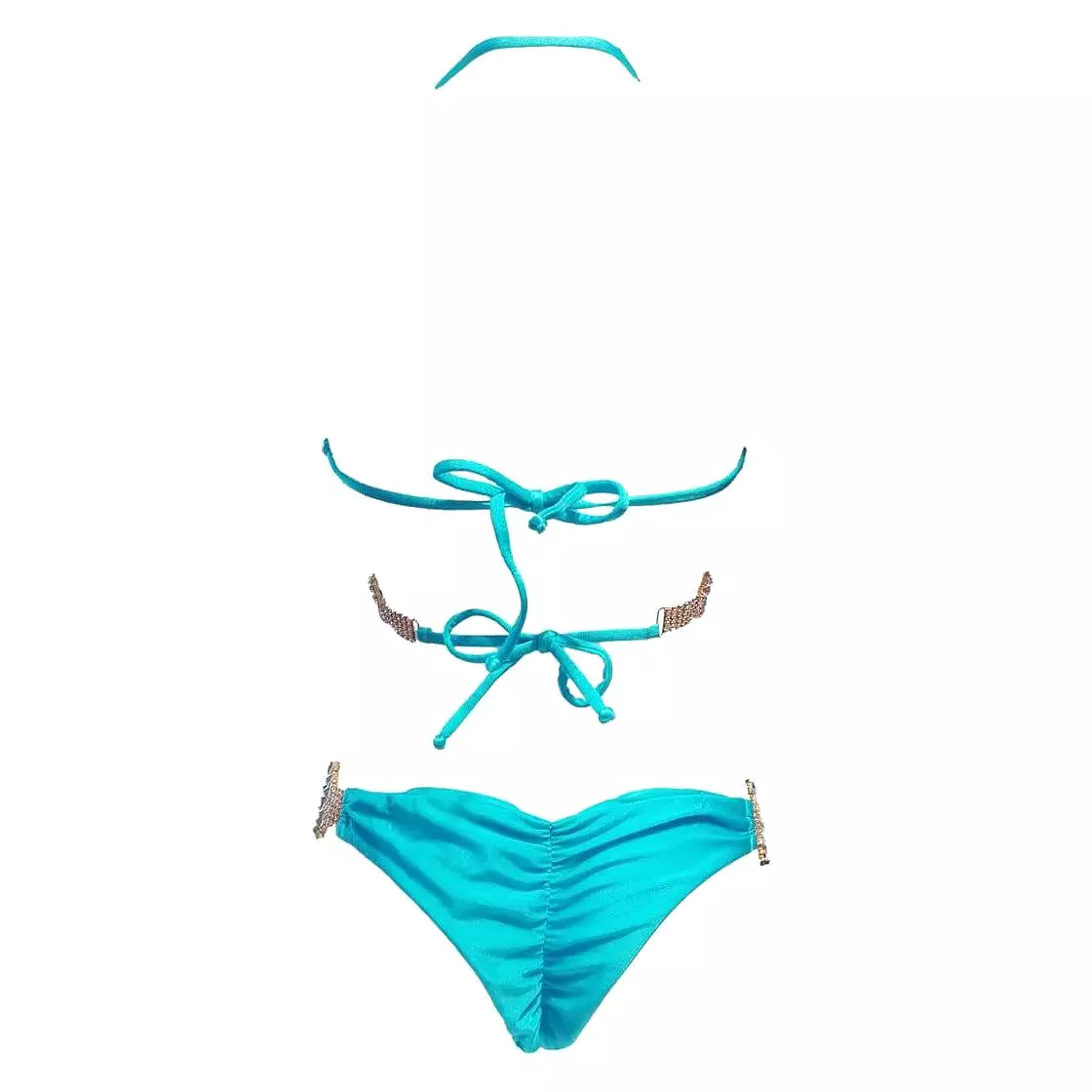 Gina Wrap Top & Skimpy Bottom - Turquoise