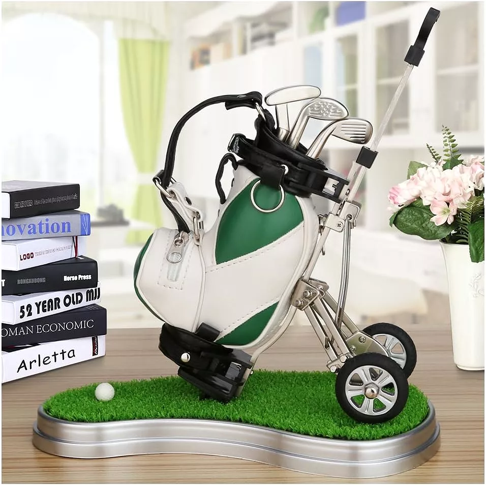 Golf Accessories Desk Decoration Cool Unique Golf Bag Pen Holder Gifts Souvenirs - 10L0L