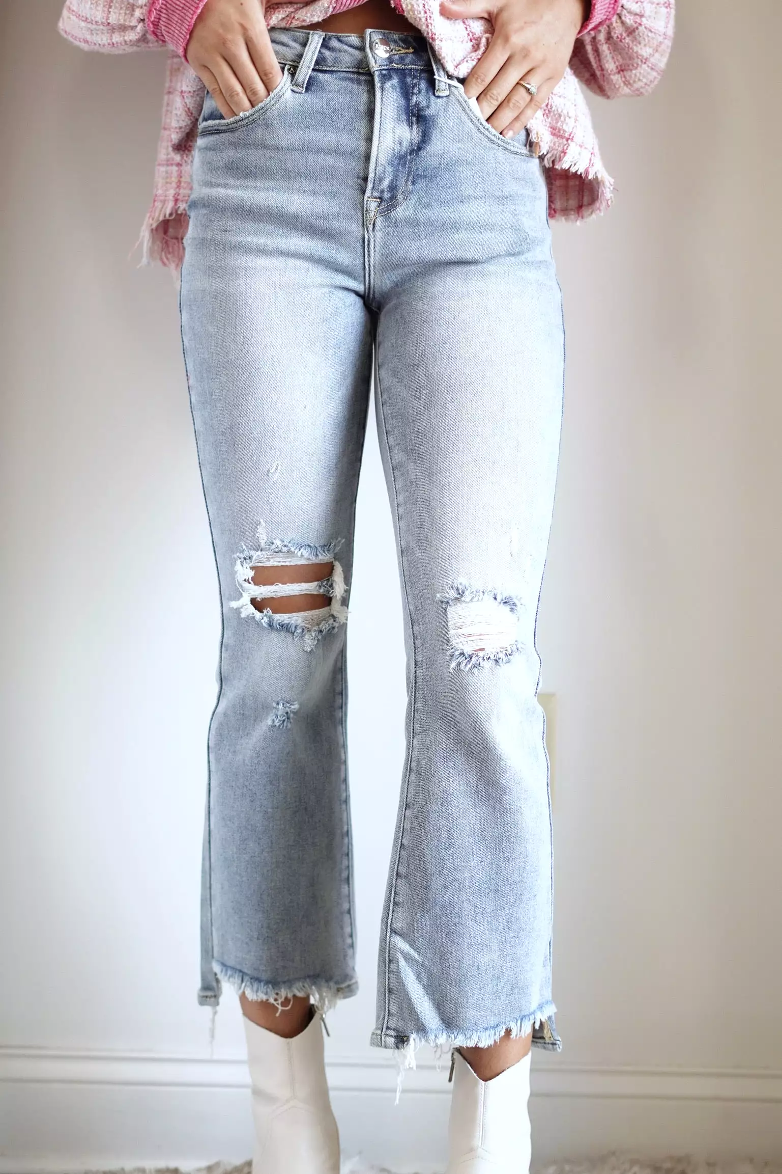 Harley High Rise Crop Flare Jeans (Regular and Lush)