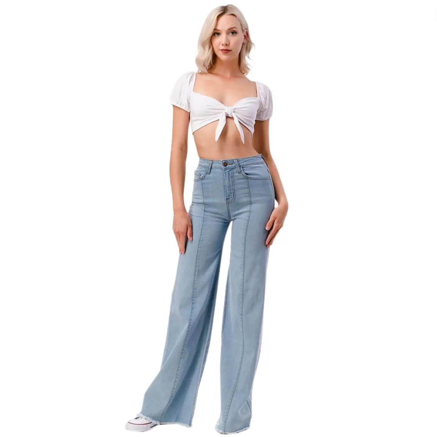 High Waist Flare Leg Denim Jeans Made in USA