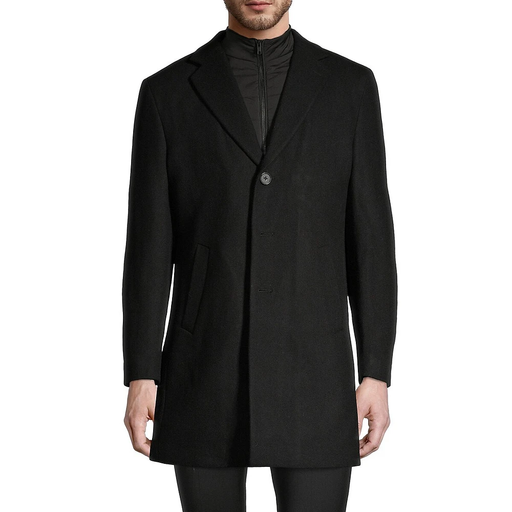 Horst Micro Pattern Wool-Blend Longline Coat