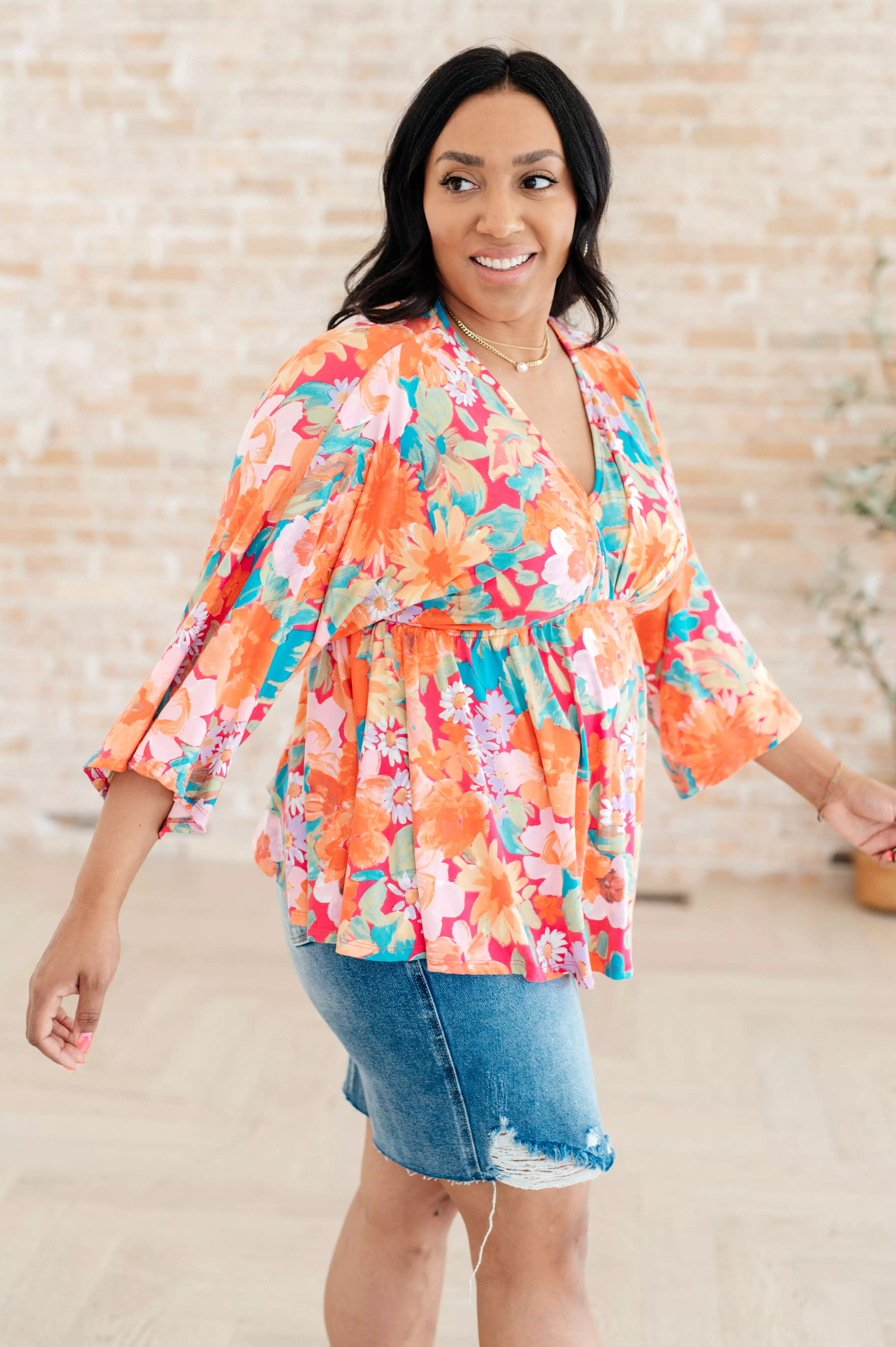 In Other Words, Hold My Hand V-Neck Blouse