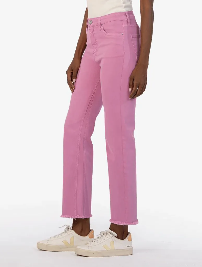 Kut From The Kloth Kelsey High Rise Fab Ab Ankle Flare Jeans in Lavender