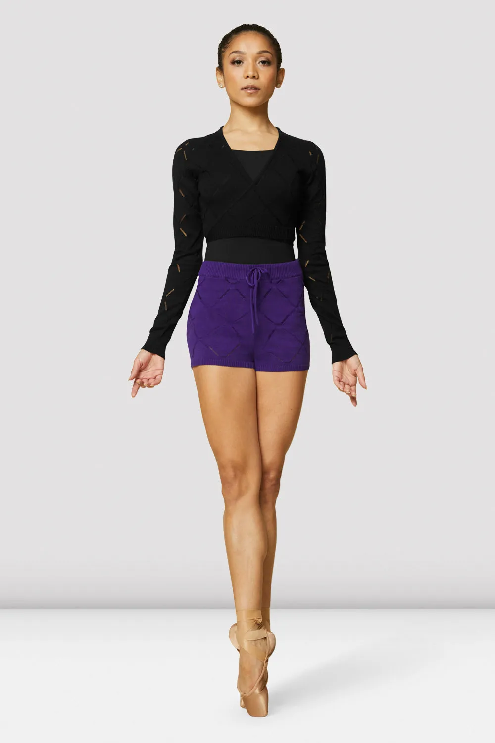 Ladies Amara Knit Cropped Wrap Top