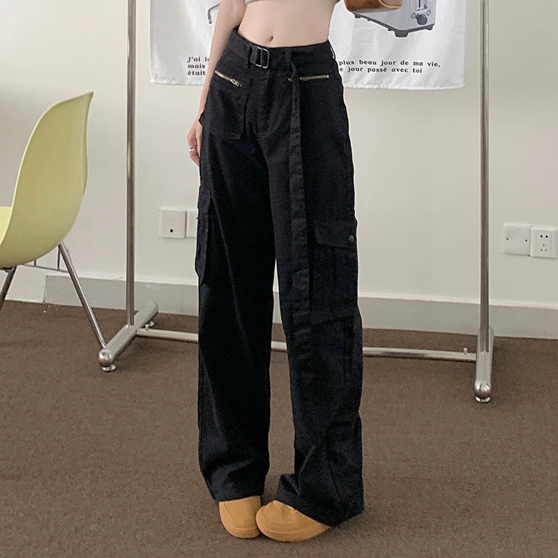 Long Belt Cargo Pants