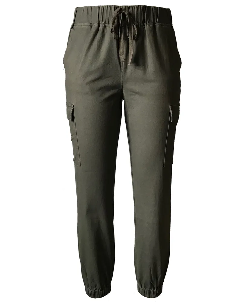 Macy's Tinseltown Juniors' High Waisted Pull On Utility Jogger Pants