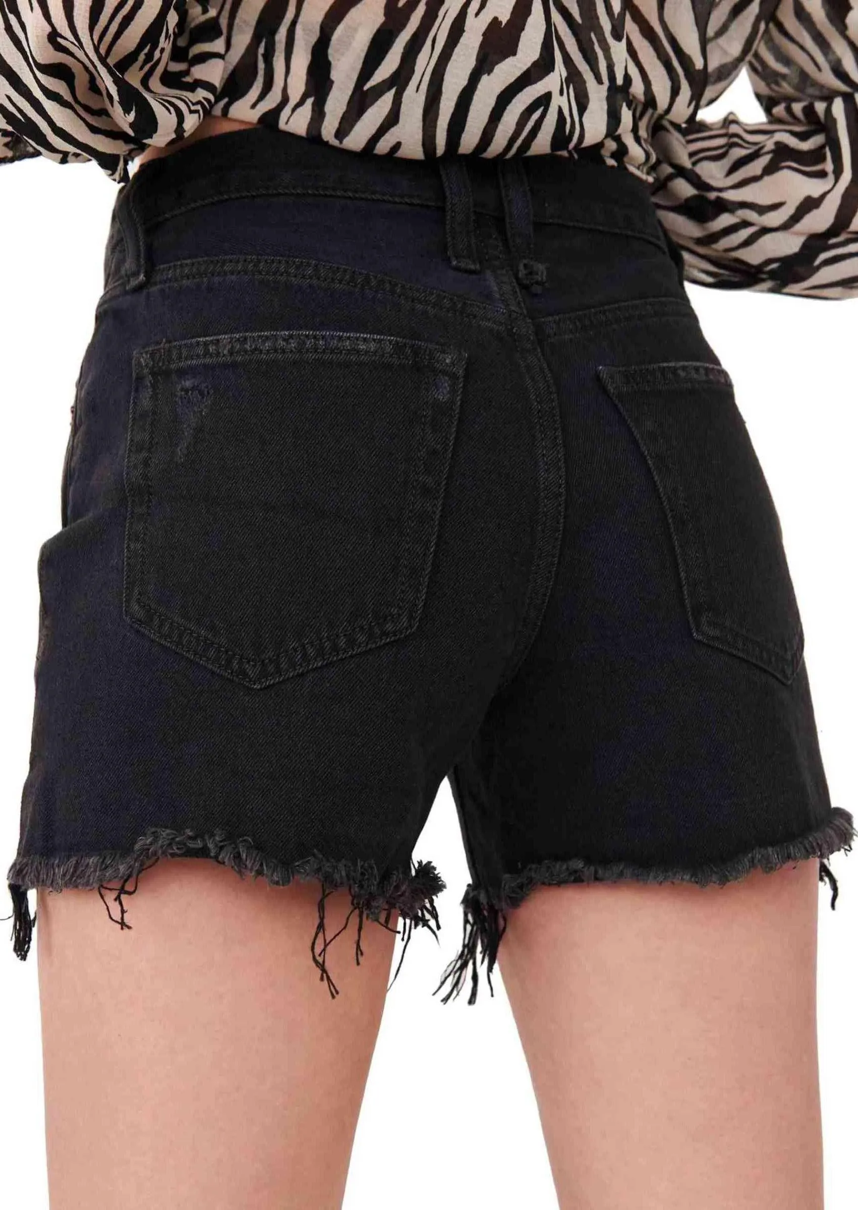 Makai Denim shorts in washed black