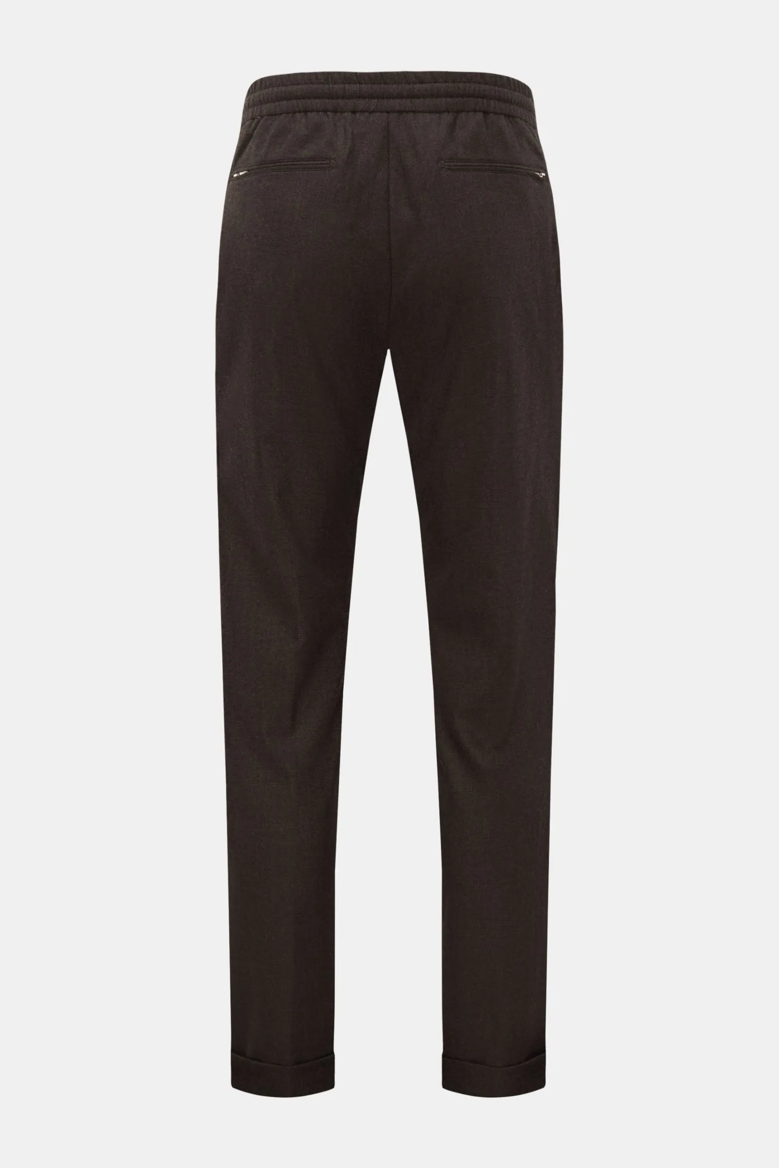 MARCO PESCAROLO cashmere jogger pants 'Caracciolo' dark brown/black checked