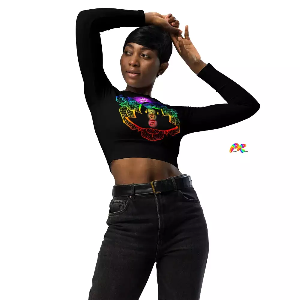 Meditative Chakra Long Sleeved Crop Top