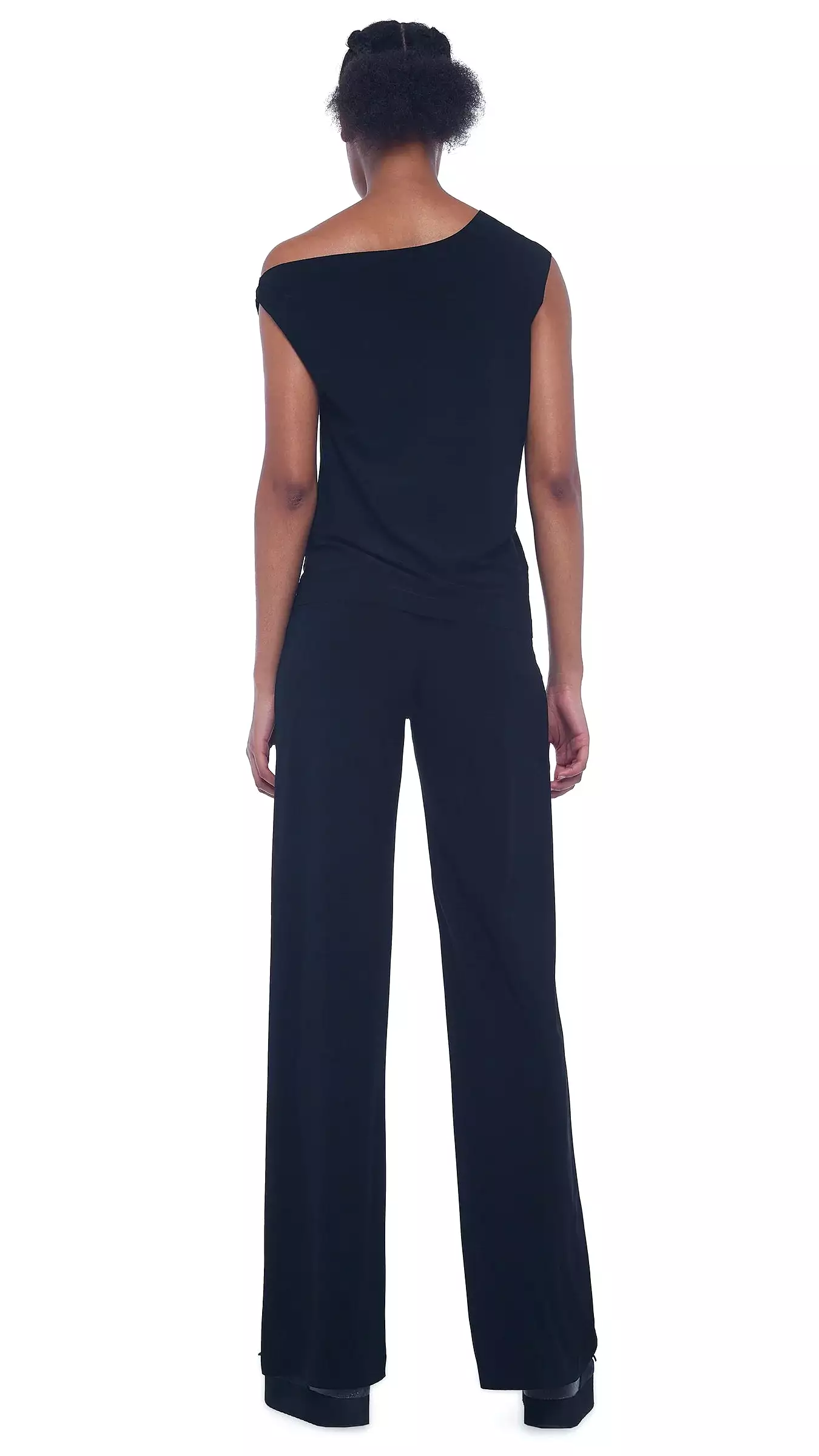 NORMA KAMALI STRAIGHT LEG PANT - BLACK