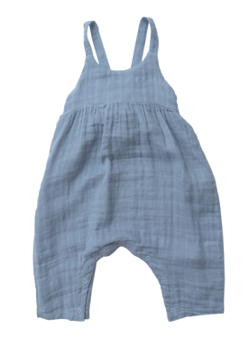 Ocean muslin tie back romper