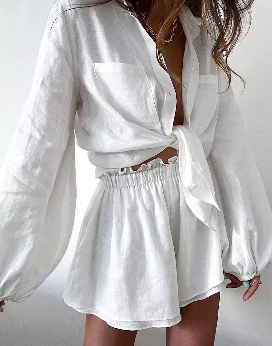 Oversized Fit Shirt And Matching Shorts Set