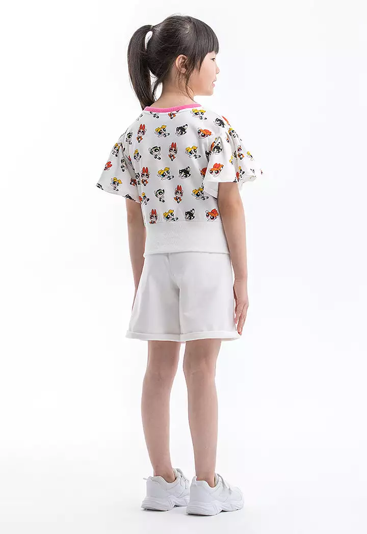 Powerpuff Girls Printed T-Shirt and Shorts Set