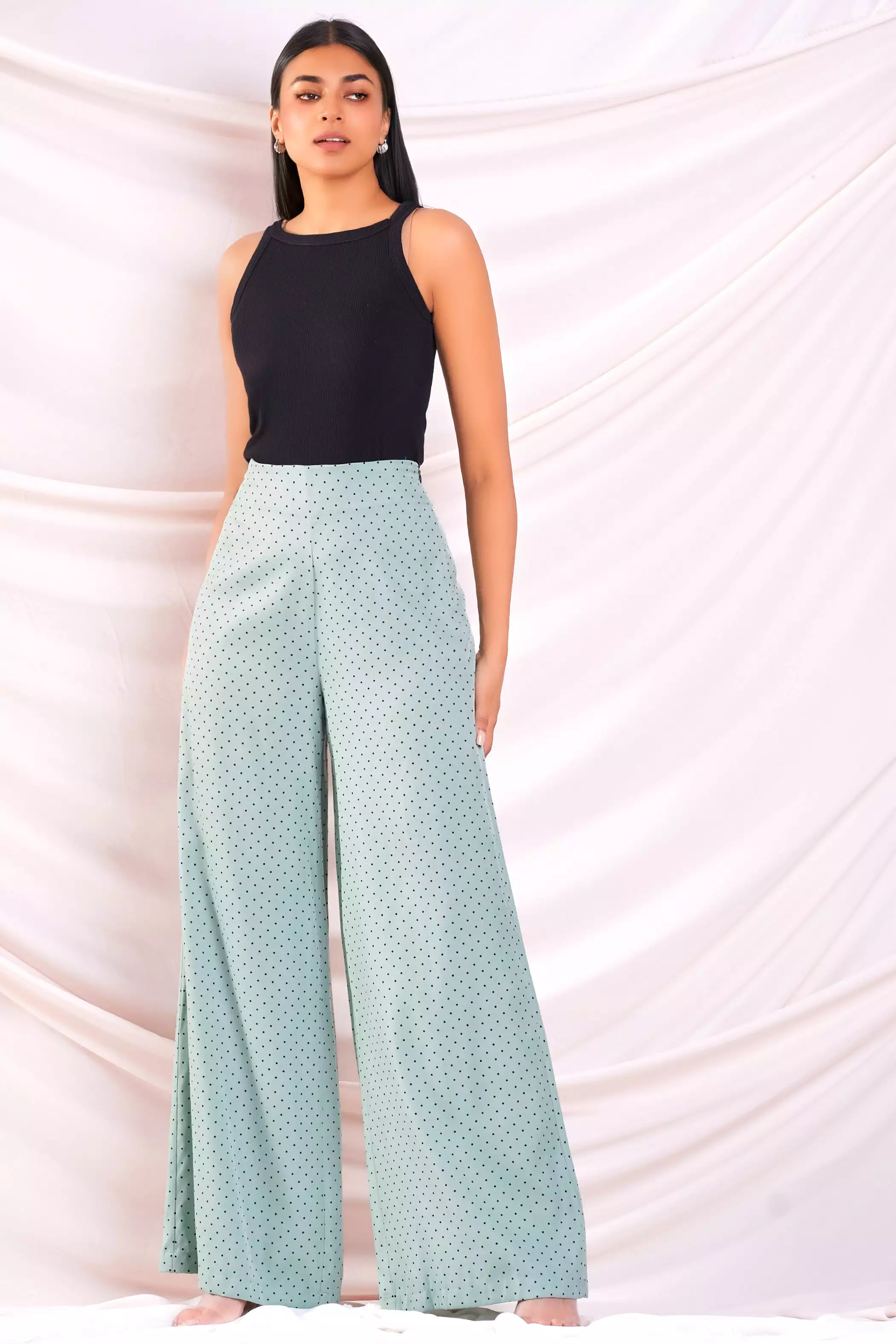 Printed High Waist Wide Leg Pant