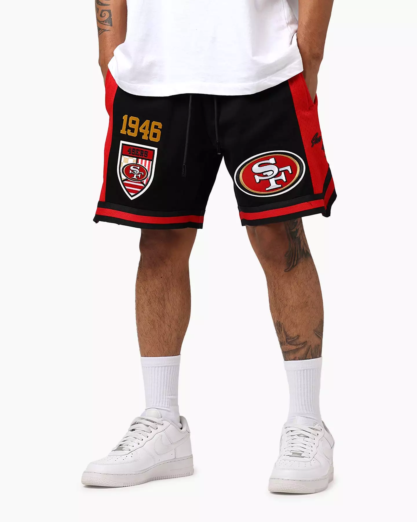 Pro Standard San Francisco 49ers Fast Lane 2.0 Shorts Black/Red