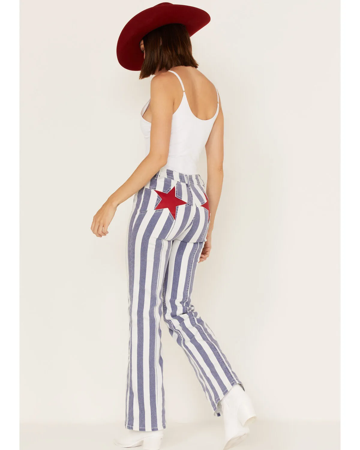 Product Name:  Free People Women's Firecracker Star & Stripe Flare Jeans