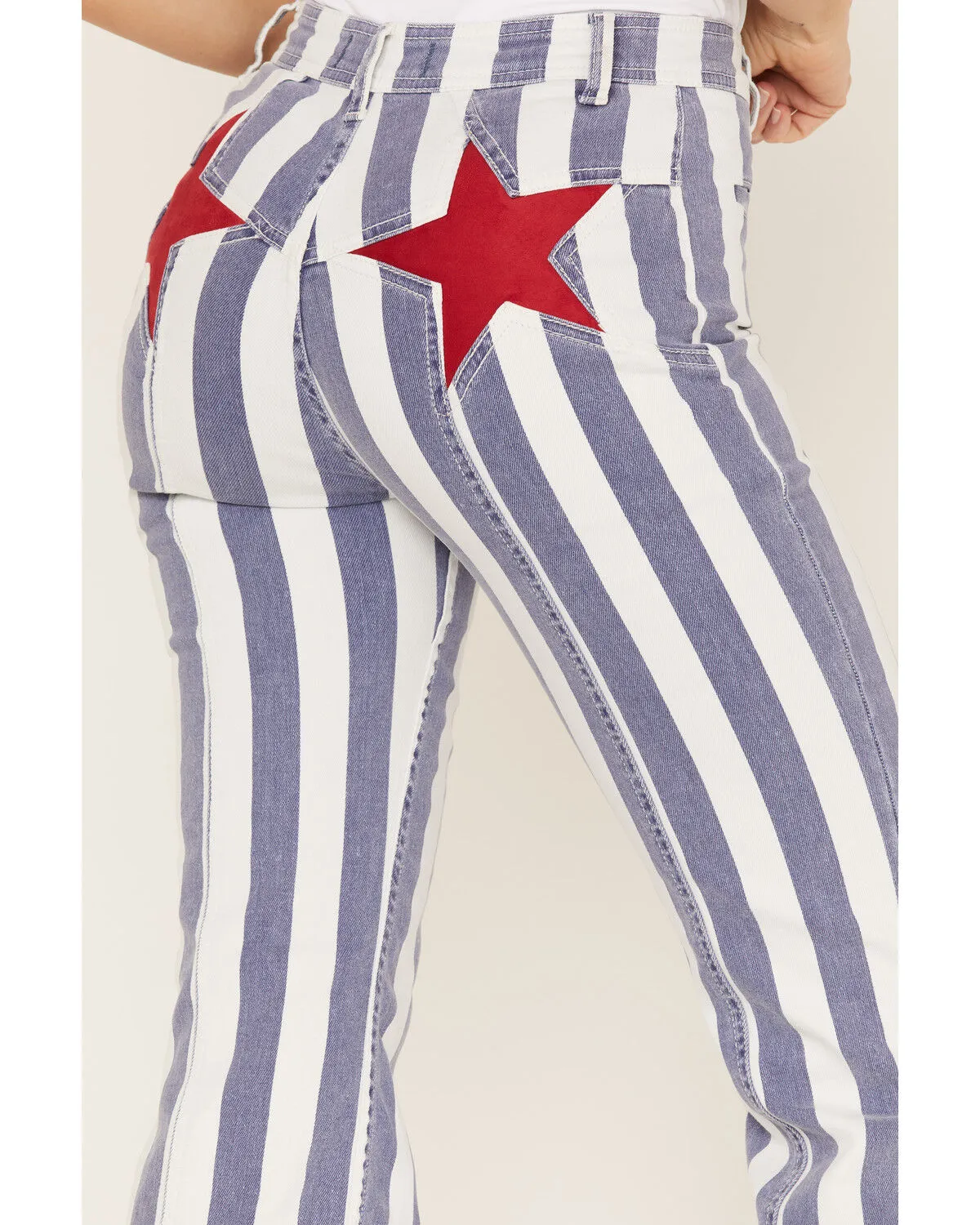 Product Name:  Free People Women's Firecracker Star & Stripe Flare Jeans