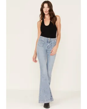 Product Name:  Shyanne Women's Light Wash High Rise Flare Jeans