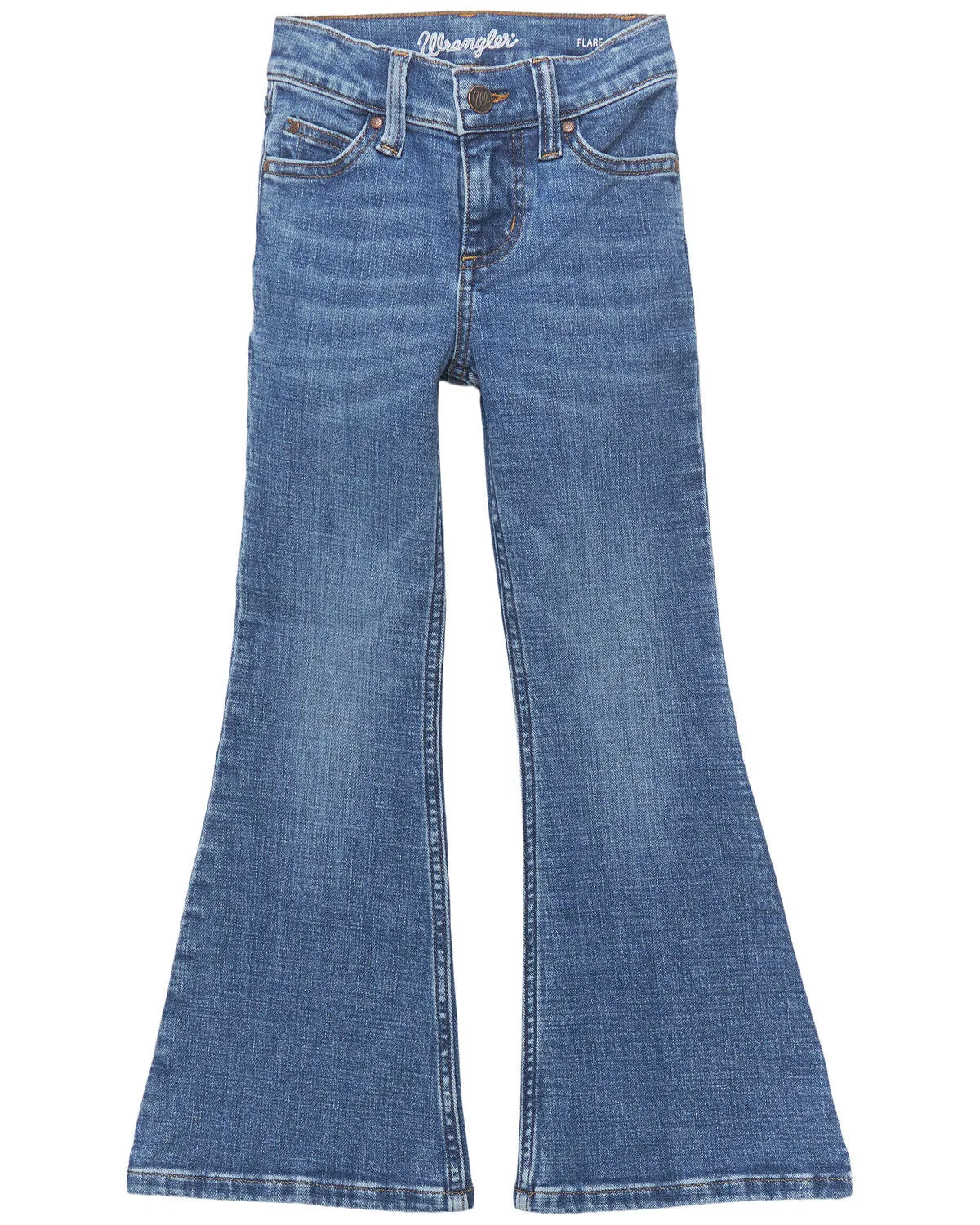 Product Name:  Wrangler Girls' Medium Wash Flare Denim Jeans