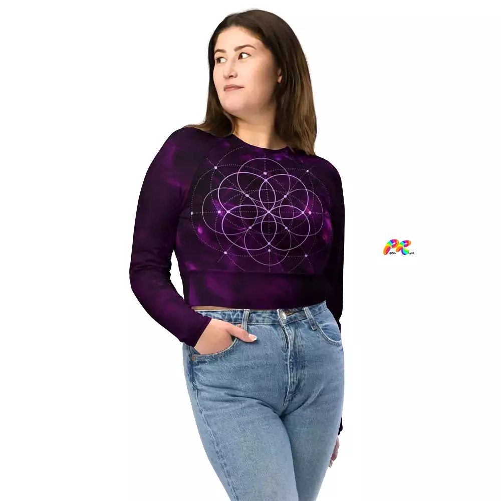 Purple Haze Long Sleeved Crop Top