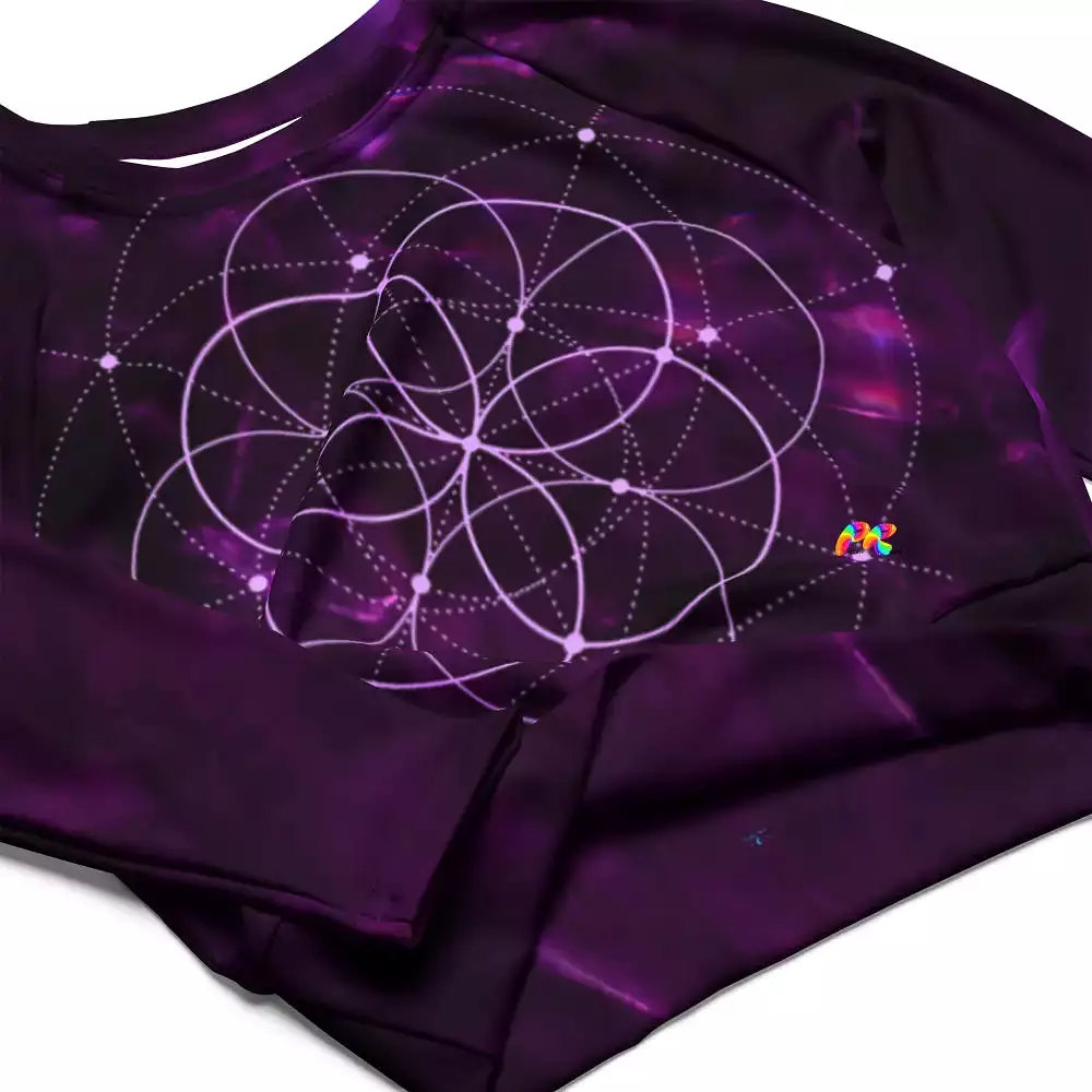 Purple Haze Long Sleeved Crop Top