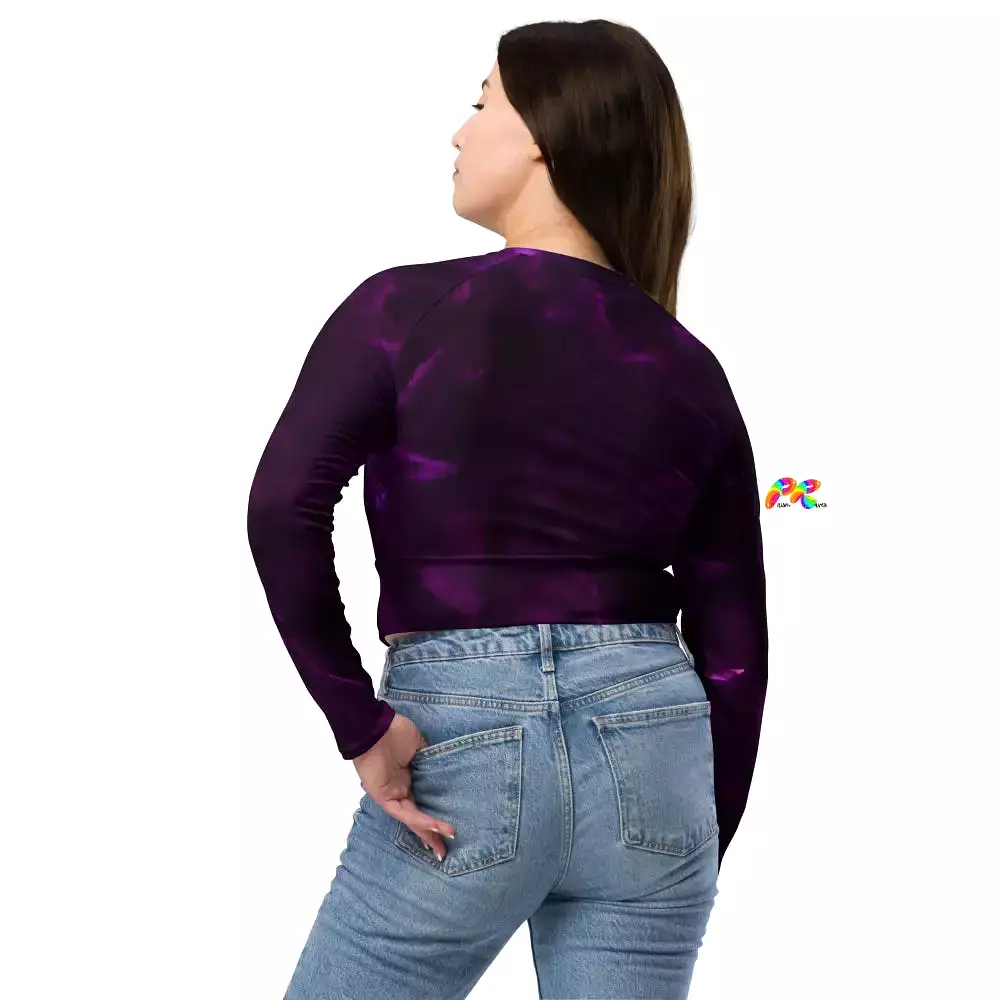 Purple Haze Long Sleeved Crop Top