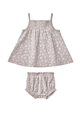 Quincy Mae - Scatter Smocked Tank + Bloomer Set