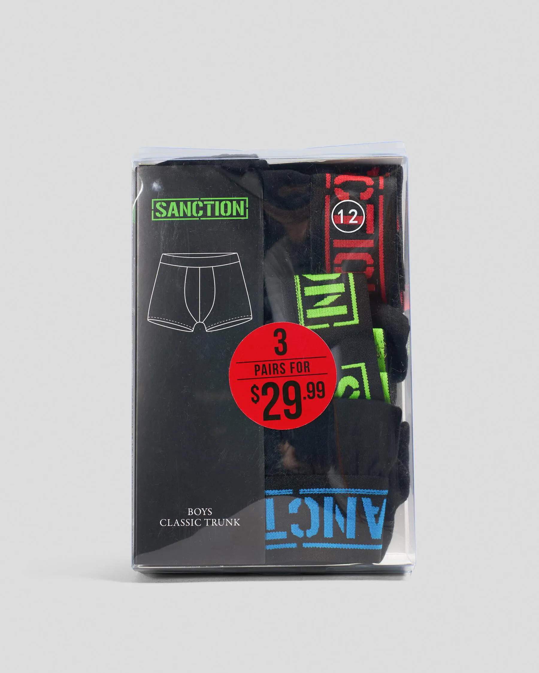 Sanction Boys' Monsters Fitted Boxer Shorts 3 Pack