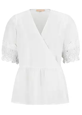 Soft Rebels Renee Wrap Blouse SR322-739 Snow White