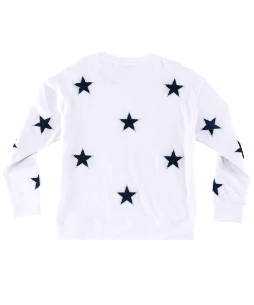 Stars Sweatshirt -  White/Navy