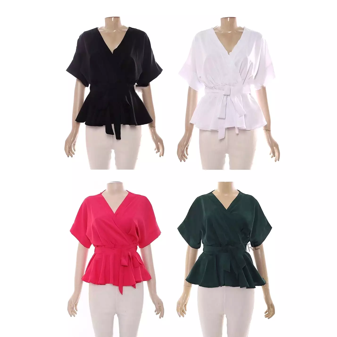 Summer V-Neck Short-sleeved Blouse Shirt