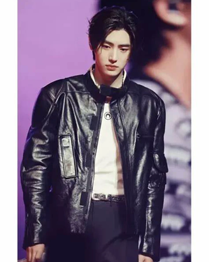 Sunghoon Singer Leather Jacket - William Jacket