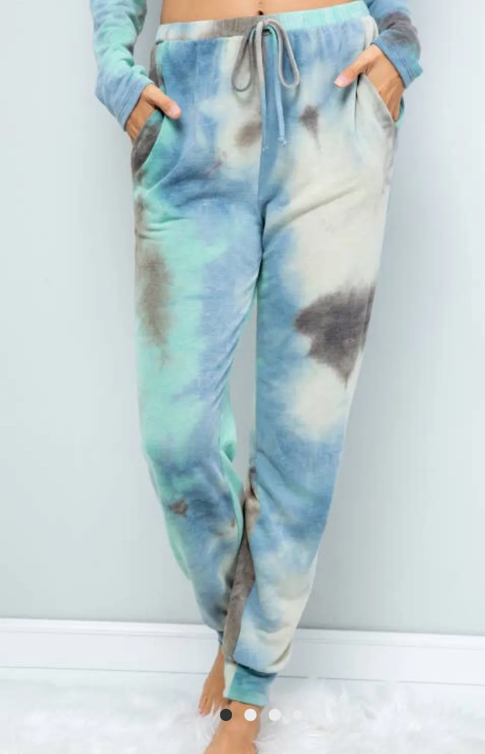 Sweet Lovely by Jen Tie Dye Print Jogger Lounge Pants-PLUS SIZE