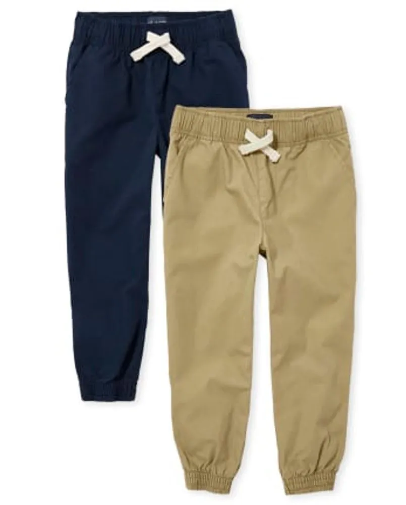 The Children's Place Boys Stretch Pull On Jogger Pants 2-Pack