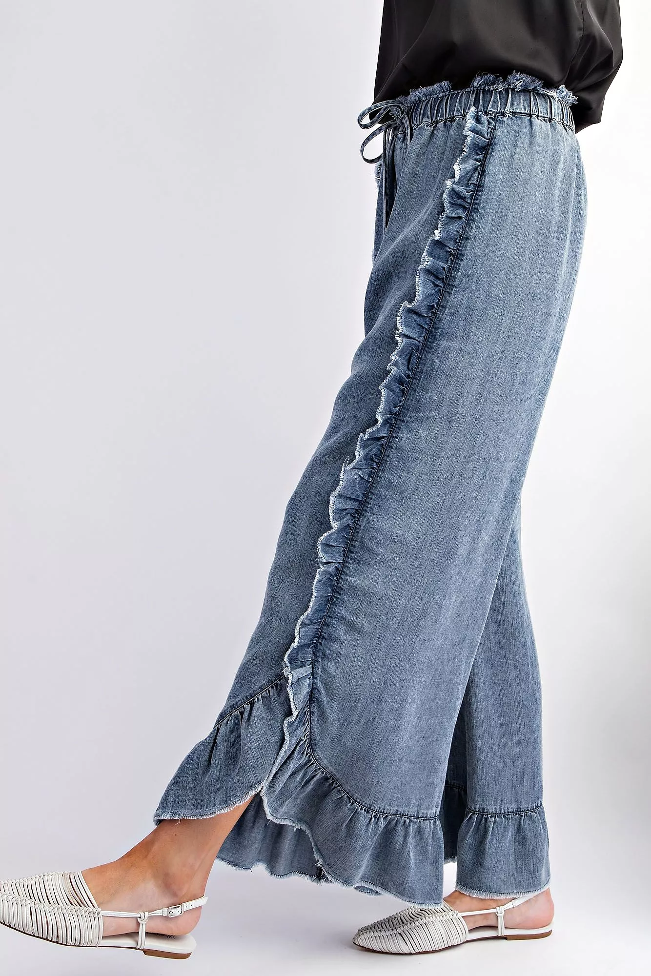 The Ruffle Wide Leg Pant