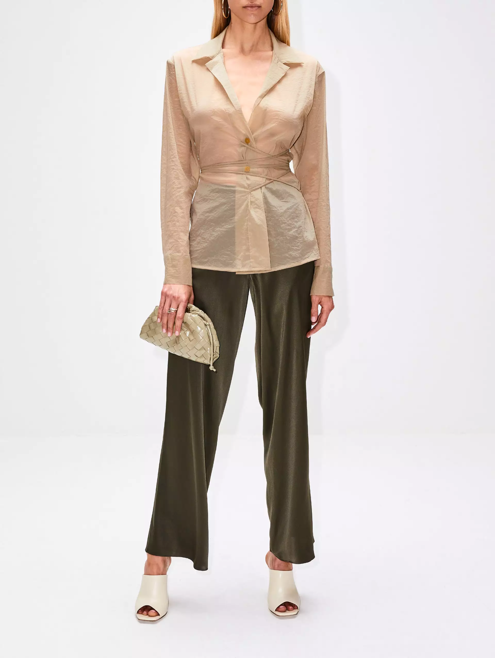 Tidal Tie Front Sheer Shirt