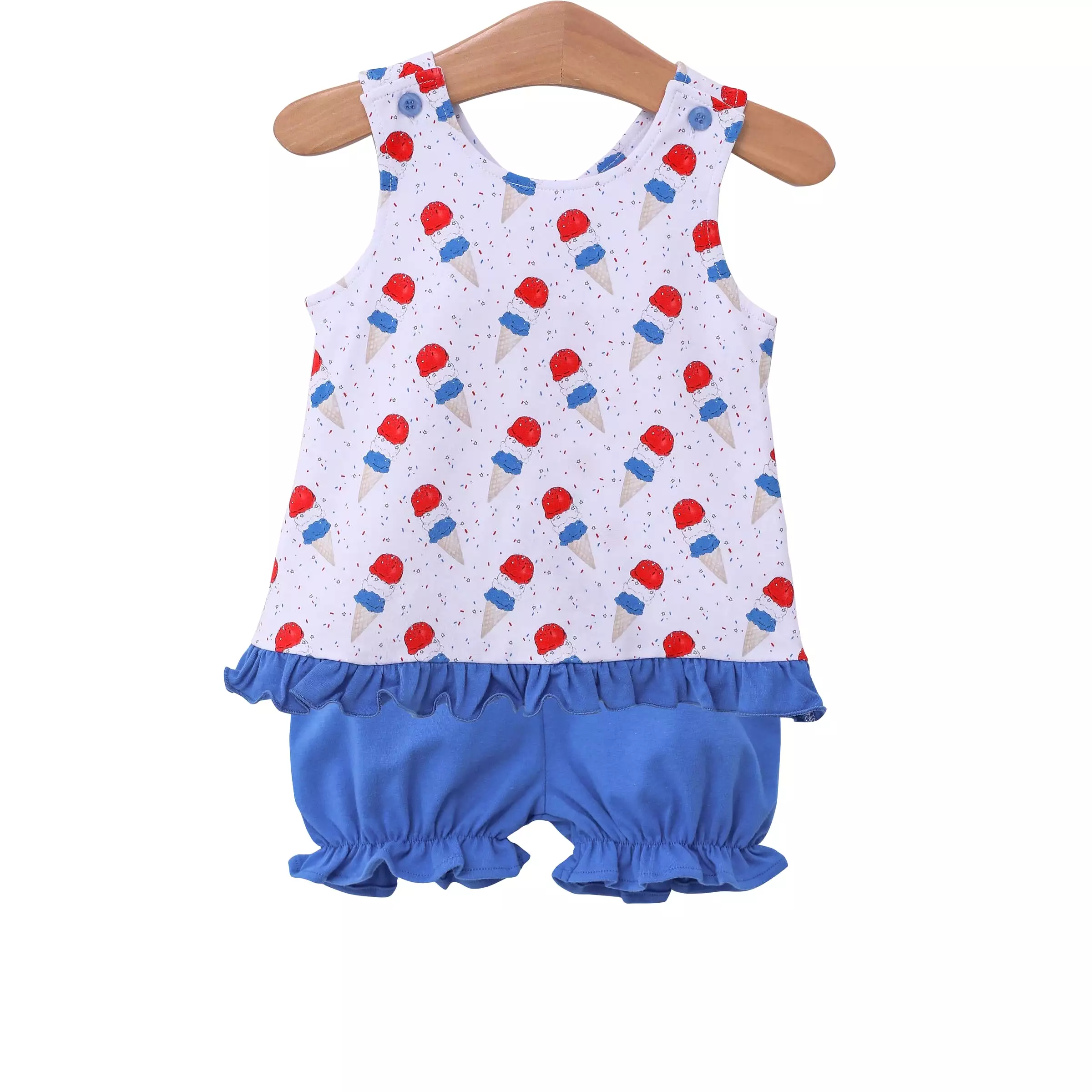 Trotter Street Kids - Patriotic Ice Cream Bloomer Set