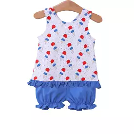 Trotter Street Kids - Patriotic Ice Cream Bloomer Set