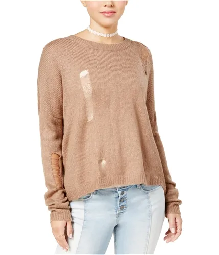 Ultra Flirt Womens Ripped Pullover Sweater