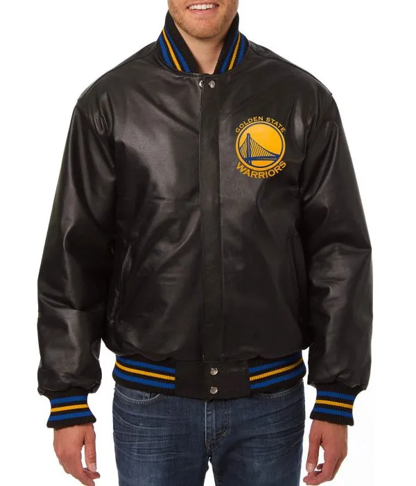 Varsity Golden State Warriors Royal Blue Leather Jacket