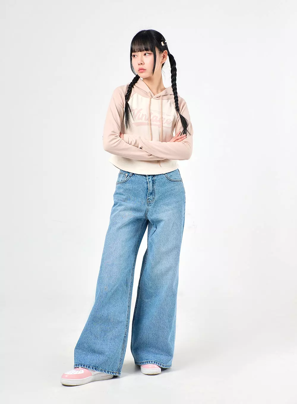 Wide-Leg Flare Jeans IJ430