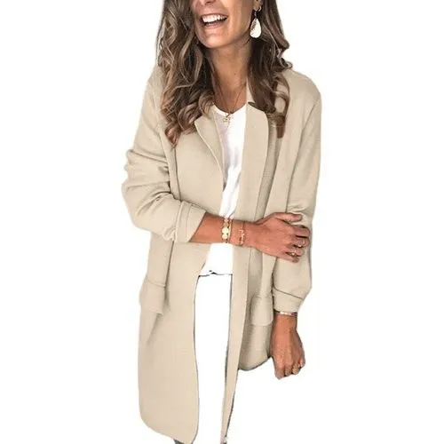 Women's Coat Long Sleeve Blazers Business Solid Color